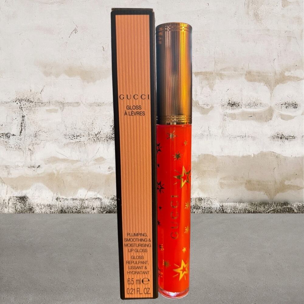 Gucci Hydrating Plumping Lip Gloss in Teresina Red NIB